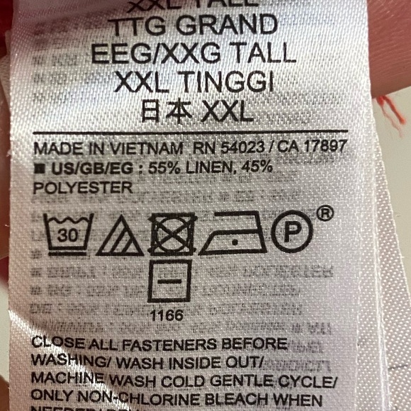 Gap red sweater vest button front linen blend XXL Tall NWT - Picture 6 of 6